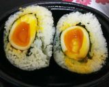 お月見おにぎりな味玉煮卵の爆弾おにぎり作り方6写真