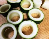 ズッキーニのはんぺん詰め作り方1写真