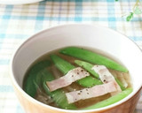 スナップエンドウとわかめの中華スープ作り方5写真