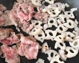 プルコギのタレ豚肉 蓮根ブロッコリー炒め作り方2写真
