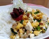 お手軽ランチ！！にら玉豆腐ごはん作り方9写真