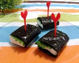 速攻おつまみ☆クリームチーズの大葉のり巻作り方4写真