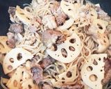 牛肉とレンコンの炒め煮作り方2写真
