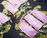 新玉ねぎの葉っぱでチーズ焼き作り方2写真