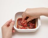 煮崩れない！肉じゃが【レンジ3分40秒】作り方1写真