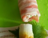 竹輪チーズをばら肉に巻いて作り方3写真