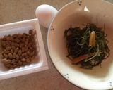 納豆と刻み昆布のオムレツ作り方1写真