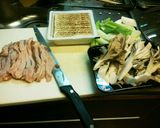 たっぷり舞茸と白葱の簡単鶏肉豆腐作り方1写真