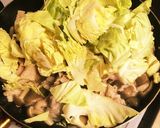 キャベツと豚肉の卵とじ作り方2写真