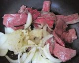 牛肉、しし唐、椎茸のぱぱっと炒め☆作り方5写真