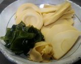 たけのこの皮で昆布茶和え☆姫皮のお刺身作り方6写真