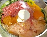 高校球児のお弁当☆若布とお肉のハンバーグ作り方1写真