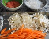 人参、白滝、えのき茸のたらこ炒め作り方1写真