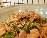 鶏胸肉とゴーヤ&パプリカの牡蠣油炒め作り方7写真