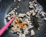 豚ひき肉と千切り野菜のサラダ作り方2写真
