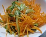 豚ひき肉と千切り野菜のサラダ作り方3写真