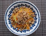 豚ひき肉と千切り野菜のサラダ作り方4写真