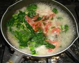 菜花と甘海老、鱈の白子の煮物作り方3写真