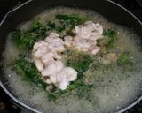 菜花と甘海老、鱈の白子の煮物作り方4写真