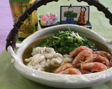 菜花と甘海老、鱈の白子の煮物作り方5写真