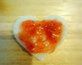 お弁当ハートのサンドイッチ ジャムサンド作り方4写真