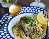 牡蠣オイル漬けで濃厚♪大葉と牡蠣のパスタ作り方6写真