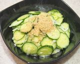 きゅうりと新玉ねぎの豆乳わさびごま和え作り方2写真