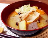 だし入り味噌で簡単☆具だくさん豚汁作り方7写真