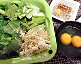 栄養満点♪【玉子と小松菜のマヨ納豆炒め】作り方1写真