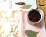 南インド風、大根と豆の煮込み。作り方1写真