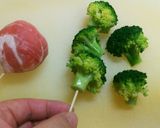 ブロッコリーの肉巻きカレー唐揚げ作り方1写真
