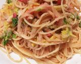 たらことキャベツのスパゲティ作り方6写真