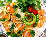 薄焼き卵で低糖質☆サーモンの生春巻き風作り方17写真