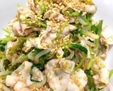 簡単★副菜【豆苗としめじの胡麻和え】作り方4写真