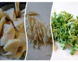 たけのこと豆苗の炊き込みご飯作り方1写真