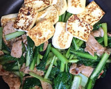 小松菜が旨い！豆腐の牡蠣油炒め。作り方13写真