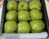 ふわふわ抹茶ドライフルーツちぎりパン♪作り方5写真