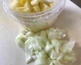 ホロホロじゃがいもと玉ねぎのチーズスープ作り方1写真