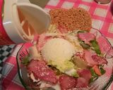広島土産焼き牡蠣煎餅のシーザーサラダ作り方7写真