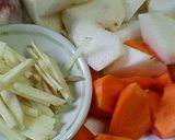 長いもと豚肉の煮込み作り方1写真