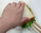 ぴーたーくんのパクパクサンドイッチ♡簡単作り方5写真