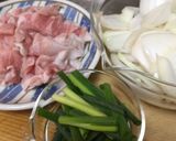 新玉ねぎと豚バラのみそ炒め作り方1写真