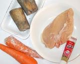 蓮根と鶏むね肉の辛子煮物♪簡単作り方1写真