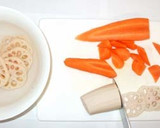 蓮根と鶏むね肉の辛子煮物♪簡単作り方2写真