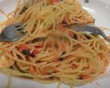 明太子スパゲッティ　和風バターソースかけ作り方6写真
