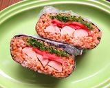 ☺粉末ソースで☆焼きそば風おにぎらず☺作り方7写真