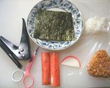 簡単★リラックマおにぎり（キャラ弁）作り方1写真