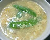 簡単コーンと絹さやのフワトロ中華卵スープ作り方5写真