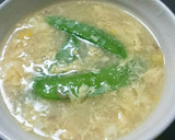 簡単コーンと絹さやのフワトロ中華卵スープ作り方5写真