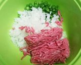 簡単‼挽き肉厚揚げサンドの玉子とじ煮作り方2写真